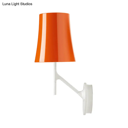 Stylish Orange And White Wall Mount Sconce Lamp For Modern Living Rooms