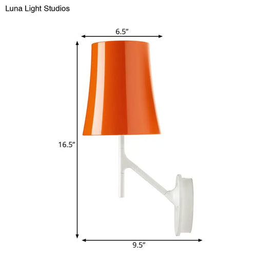 Stylish Orange And White Wall Mount Sconce Lamp For Modern Living Rooms