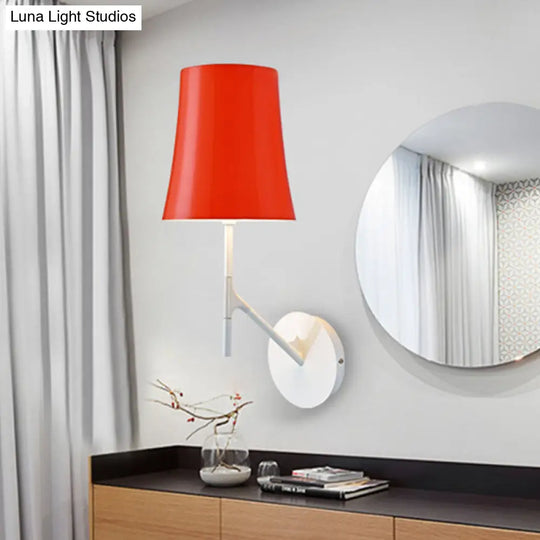 Stylish Orange And White Wall Mount Sconce Lamp For Modern Living Rooms