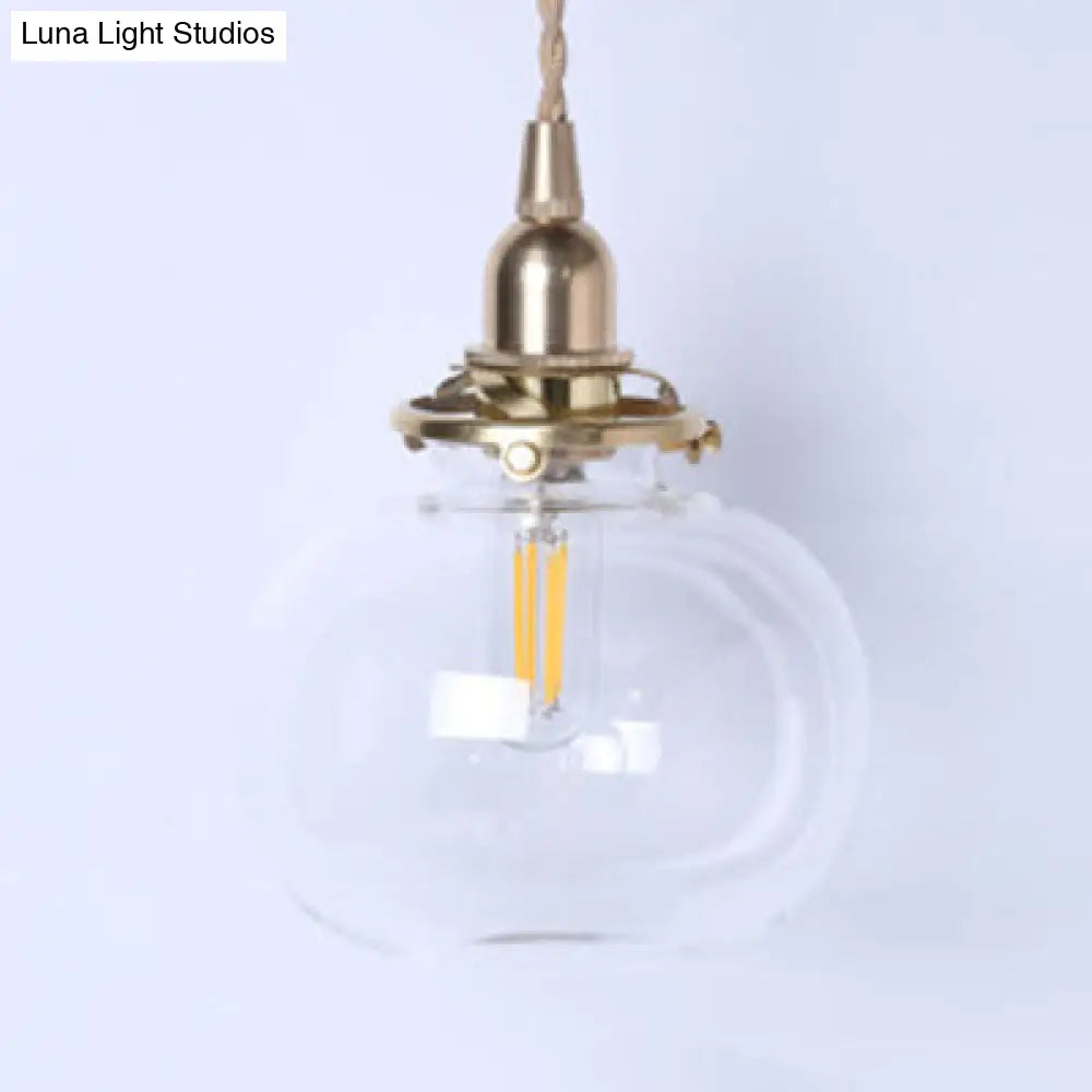 Stylish Oval Pendant Light With Brass Lamp Socket - Ideal For Cloth Shop Clear