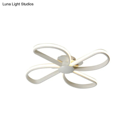 Stylish Petal Led Ceiling Mount Light - Acrylic White Lamp For Kids Bedrooms