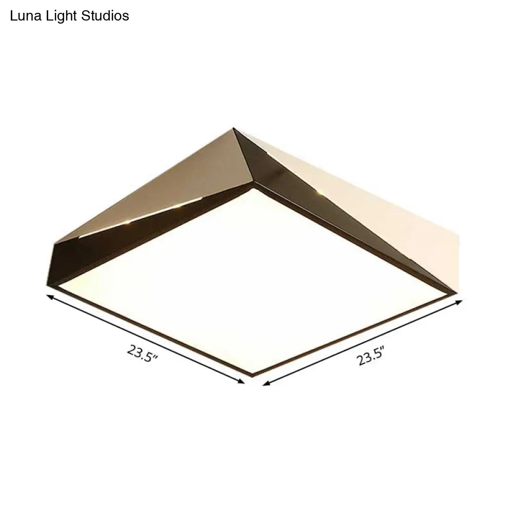 Stylish Split Design Led Flush Mount In Black And White With Warm/White Light For Living Room