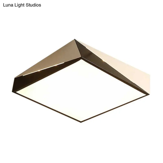 Stylish Split Design Led Flush Mount In Black And White With Warm/White Light For Living Room