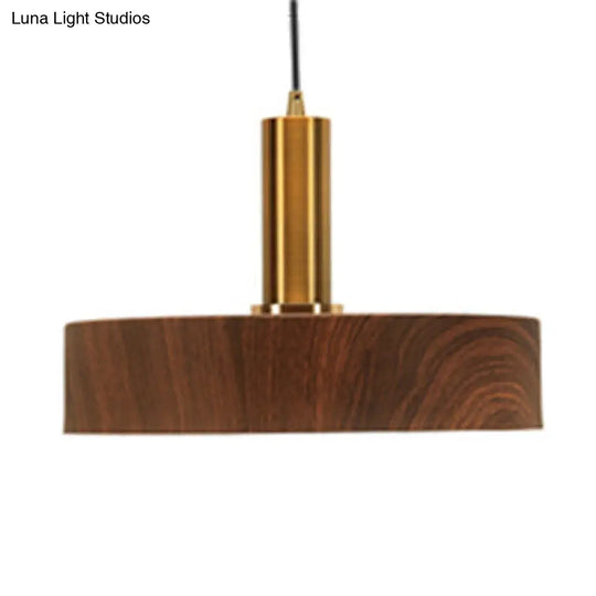 Small Pendant Light: Modern & Stylish Wood Hanging Light For Bedroom/Porch Brown / 12