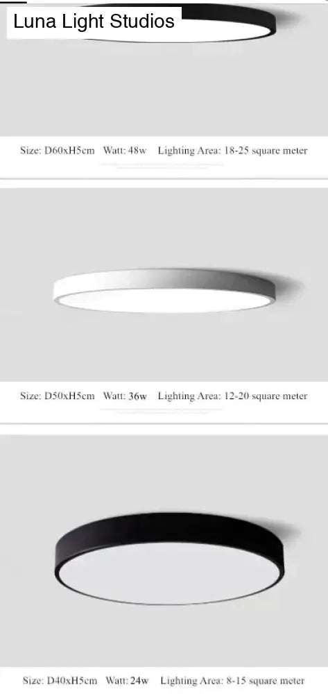 Surface Mount Ultra Thin 5Cm Led Ceiling Light Dimmable Modern Lamp Home Lighting Living Room