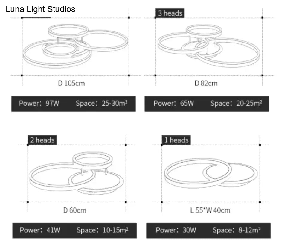 Surface Mounted Modern Led Ceiling Light For Living Room Bedroom Dining White&Coffee Lustre