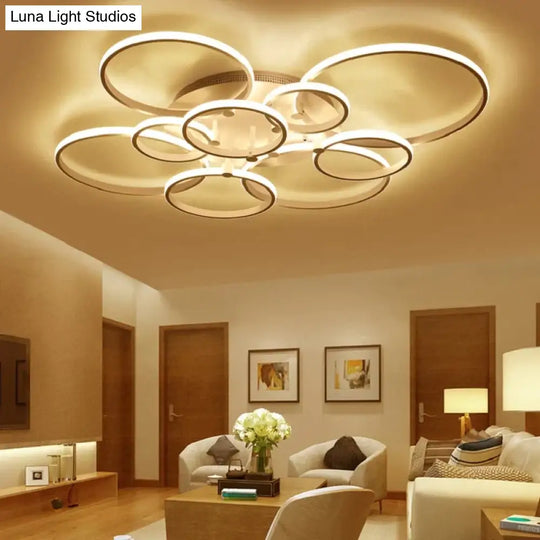 Surface Mounted Modern Led Ceiling Lights For Living Room Bed Light White/Brown Plafondlamp Home