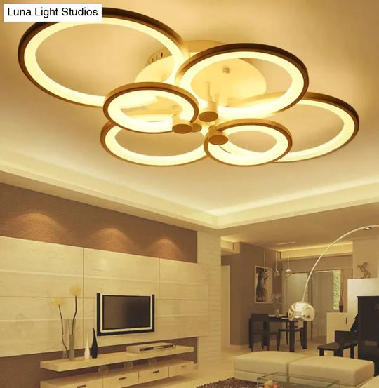 Surface Mounted Modern Led Ceiling Lights For Living Room Bed Light White/Brown Plafondlamp Home