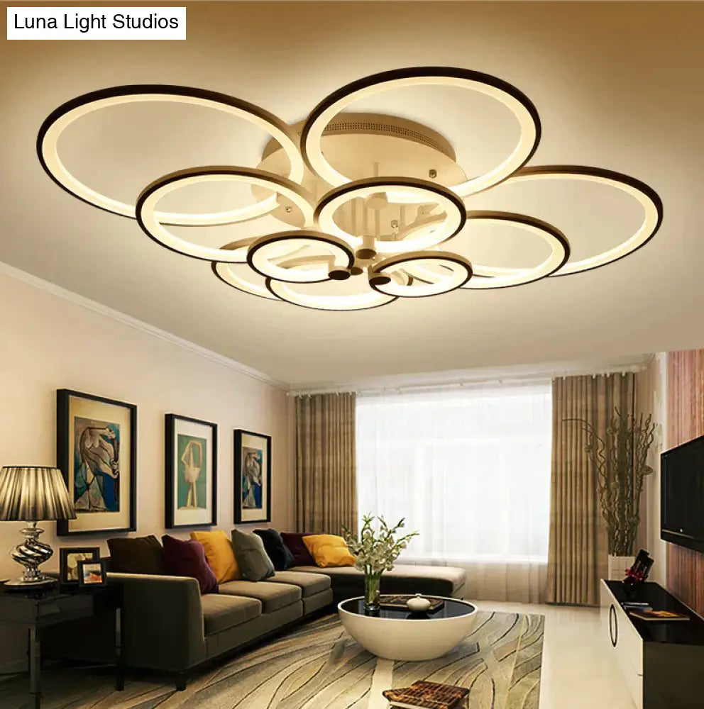 Surface Mounted Modern Led Ceiling Lights For Living Room Bed Light White/Brown Plafondlamp Home