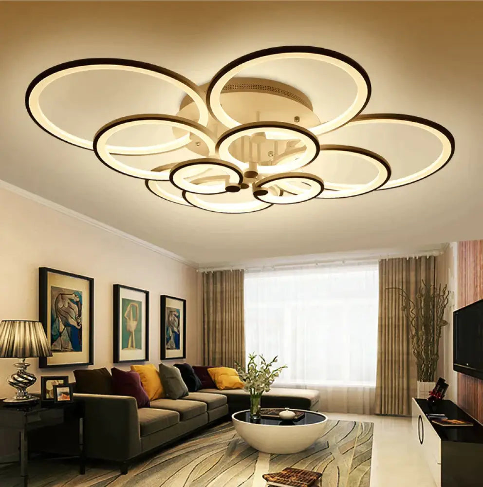 Surface Mounted Modern Led Ceiling Lights For Living Room Bed Light White/Brown Plafondlamp Home