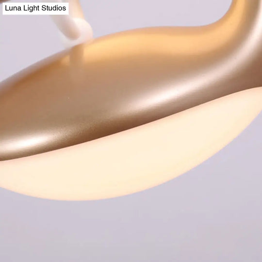 Swan Hanging Led Ceiling Light With Post Modern Acrylic Shade And 3 Settings