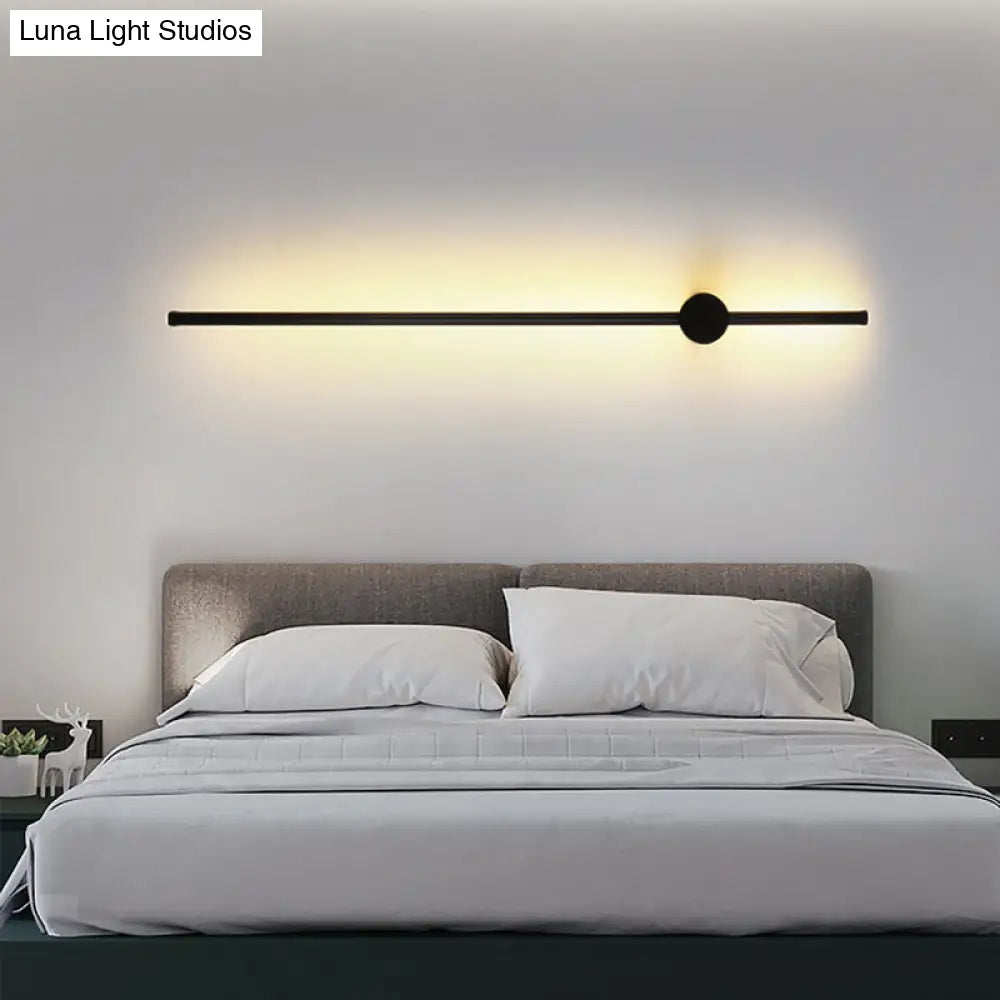 Swivel Stick Wall Sconce - Minimalist Metal Bedside Led Light