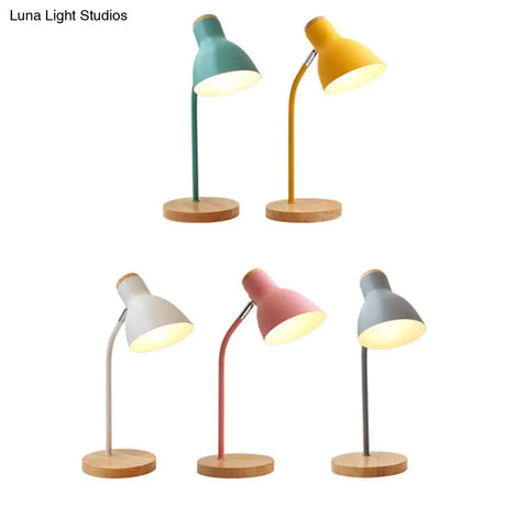 Swivelable Macaron Metal Night Lamp - Child Room Table Light With Flashlight Design