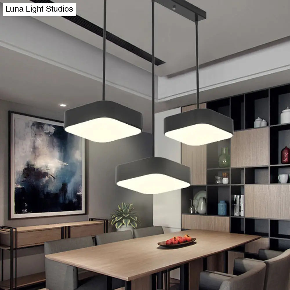 Tania Borealis - Modern Pendant Light Black / Square Linear