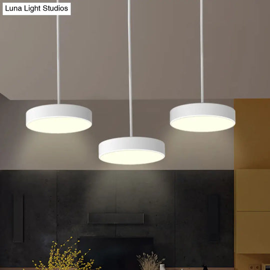 Tania Borealis - Modern Pendant Light White / Round Linear