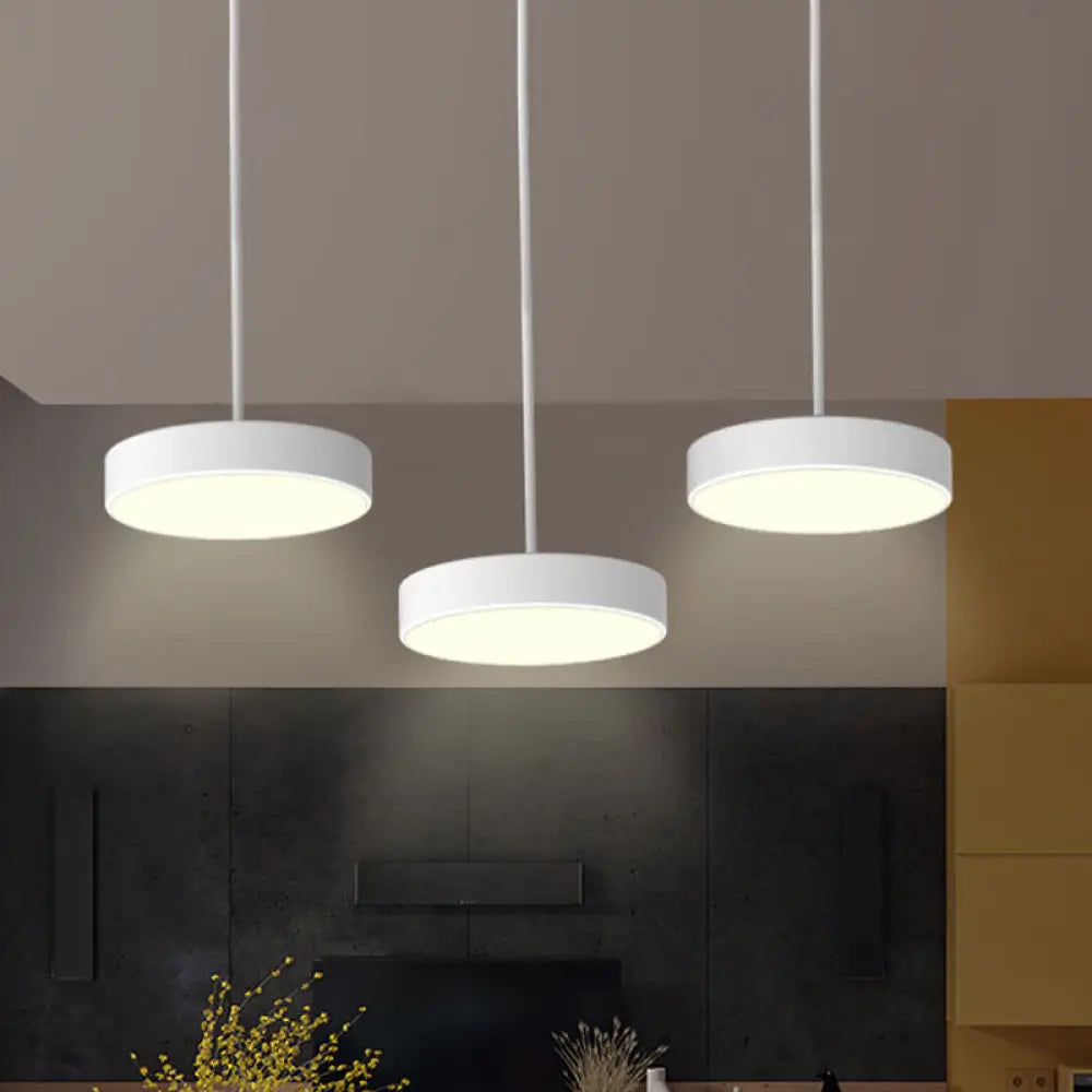 Tania Borealis - Modern Pendant Light White / Round Linear