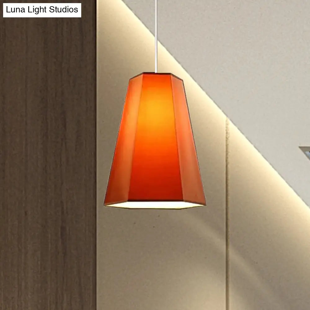 Tapered Fabric Hanging Light - Industrial Style Ceiling Pendant Fixture