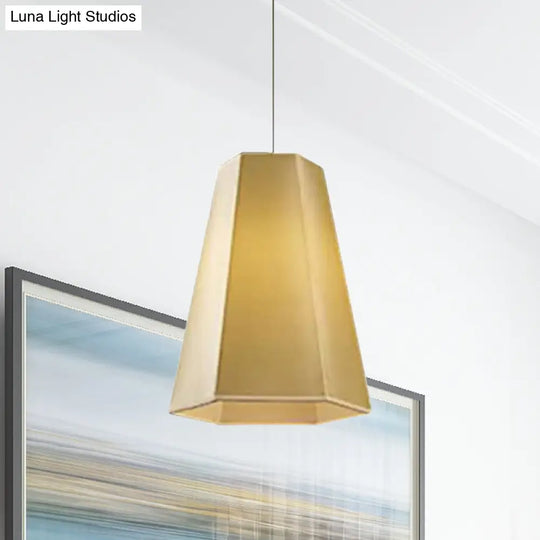 Tapered Fabric Hanging Light - Industrial Style Ceiling Pendant Fixture