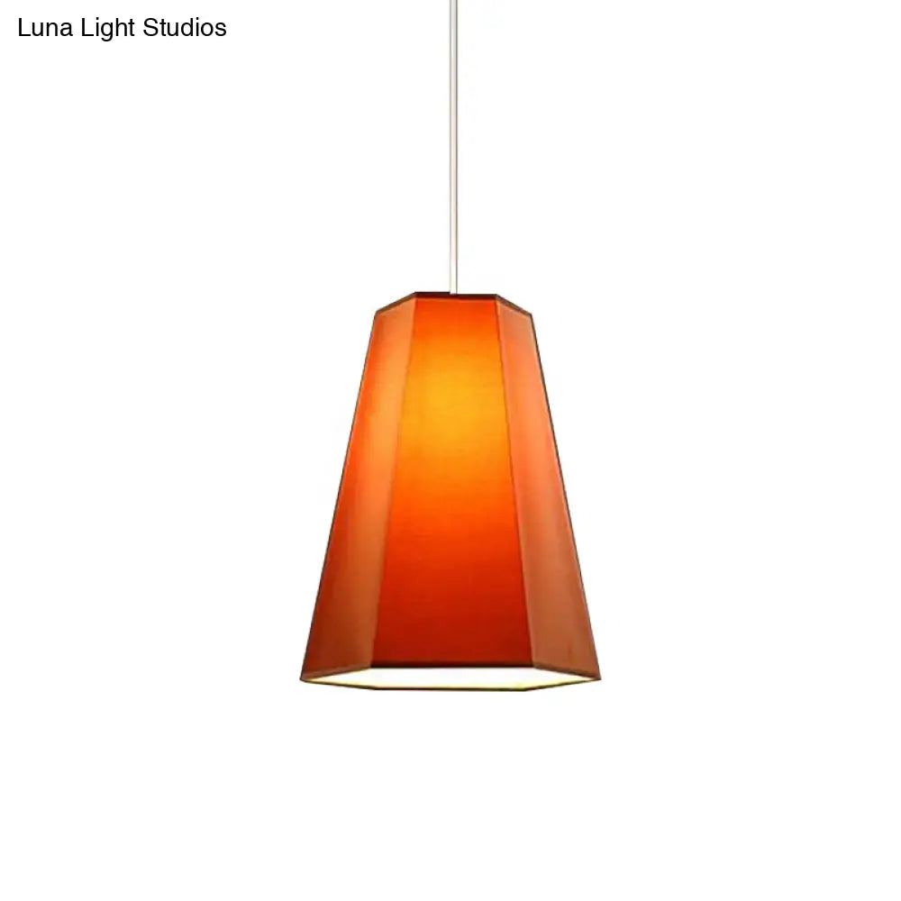 Tapered Fabric Hanging Light - Industrial Style Ceiling Pendant Fixture