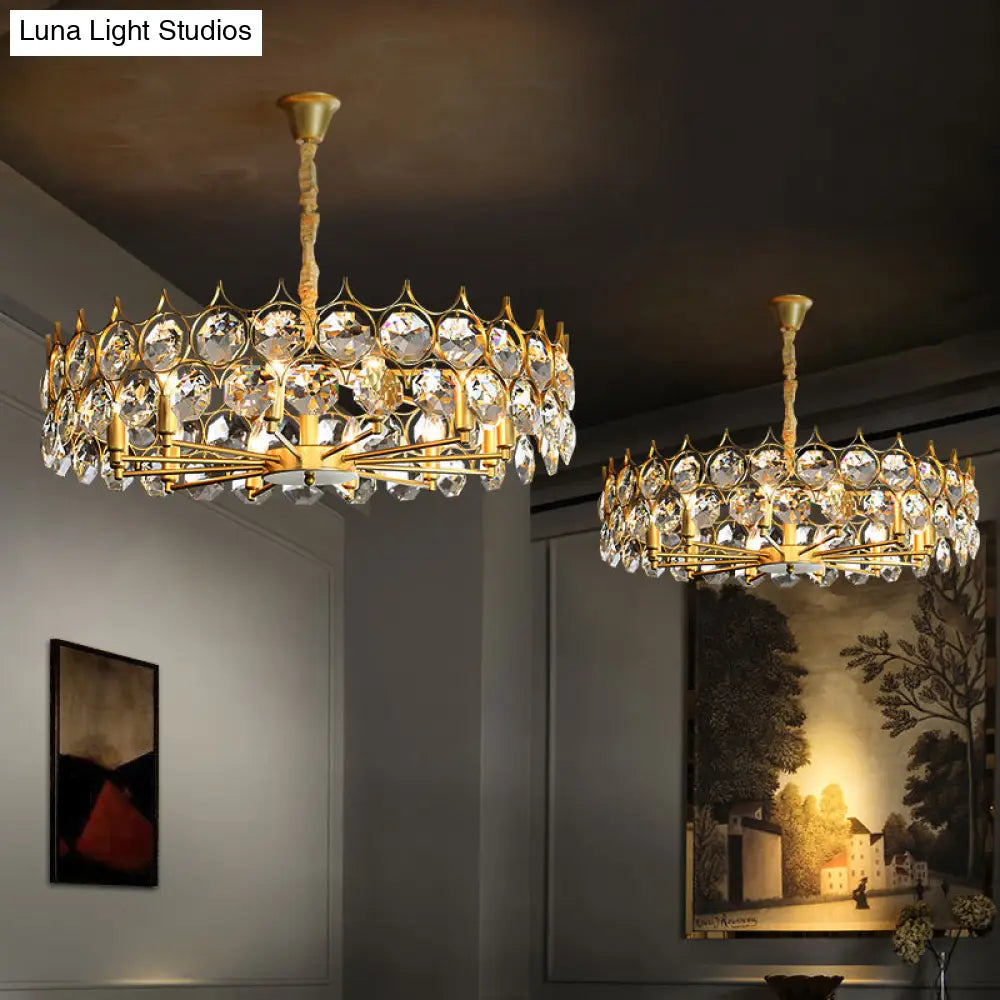 Teardrop Crystal Chandelier: Postmodern Hanging Ceiling Light For Your Dining Room