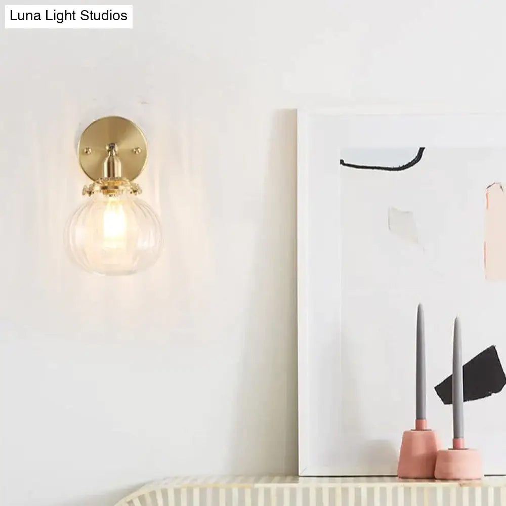 The Bedside Of Nordic Bedroom Copper Wall Lamp Lamps