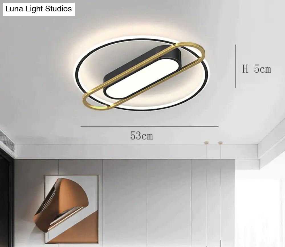 Thin Bedroom Restaurant Modern Simple Side-Emitting Led Ceiling Lamp Decoration Round / A Stepless