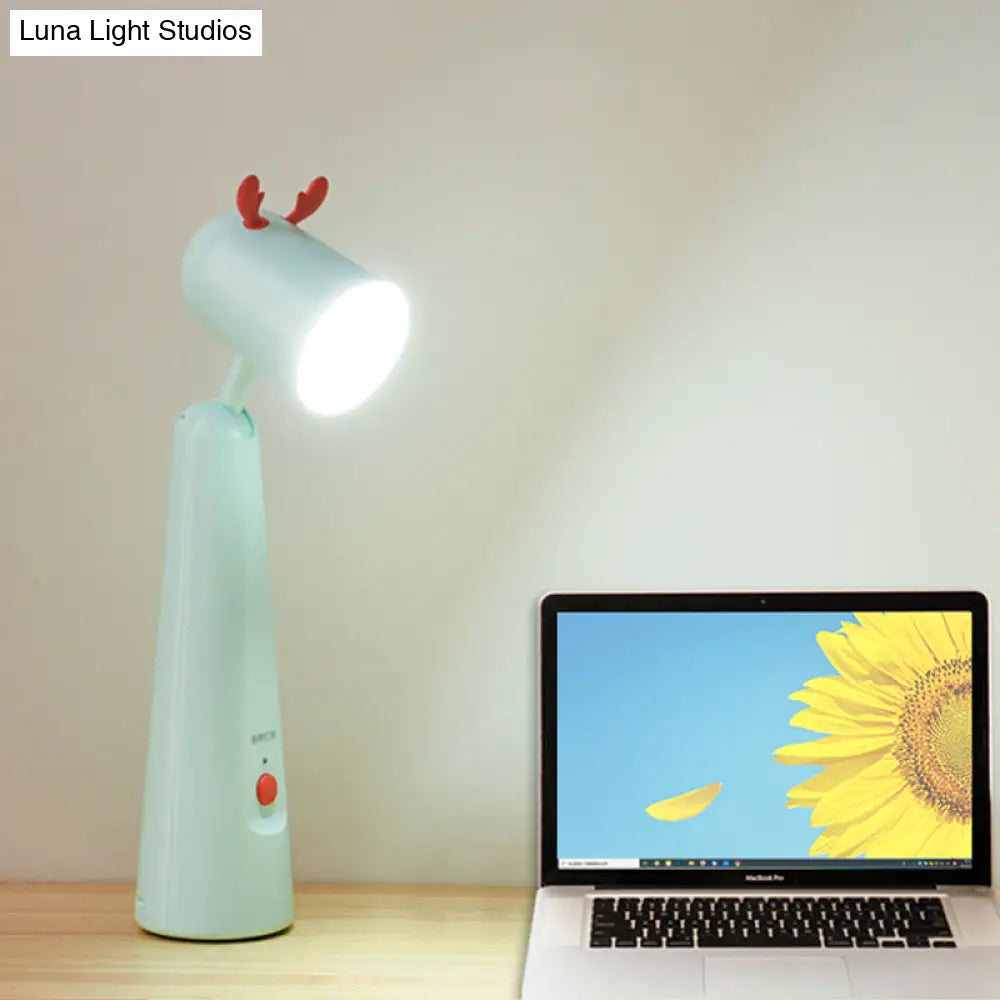 Tien Kuan - Kid’s Kids Antler Adjustable Desk Lamp Plastic Bedroom Led Reading Book Light In