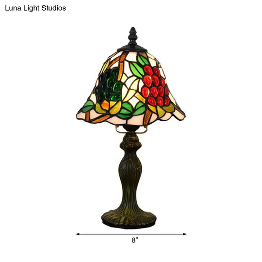 Tiffany Stained Glass Table Lamp: Bell Lighting With 1 Bulb For Living Room