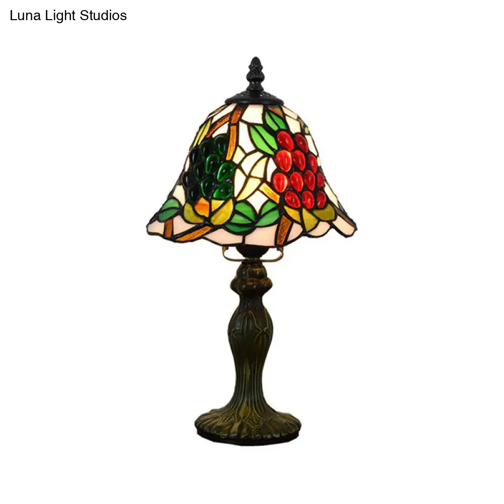 Tiffany Stained Glass Table Lamp: Bell Lighting With 1 Bulb For Living Room