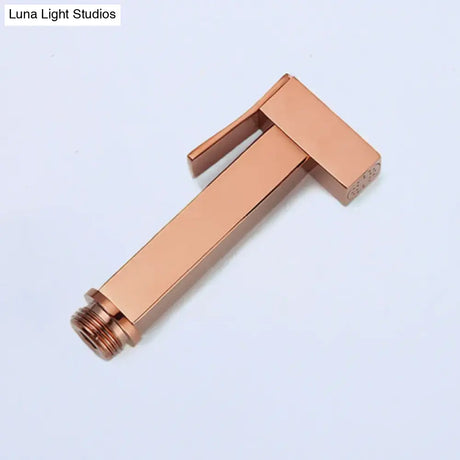 Toilet Bidet Faucet Bathroom Bidet Tap Rose Gold Brass Bath Shower Blow-fed Spray Gun Nozzle Bidet Faucet Single Cold