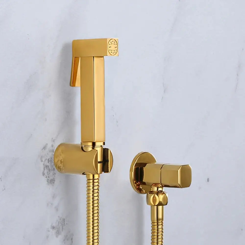 Toilet Bidet Faucet Bathroom Bidet Tap Rose Gold Brass Bath Shower Blow-fed Spray Gun Nozzle Bidet Faucet Single Cold