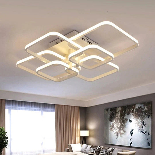 Touch Remote Dimming Modern plafon LED Ceiling Lamp Fixture Aluminum Dining Living Room Bedroom Lights Lustre Lamparas De Techo