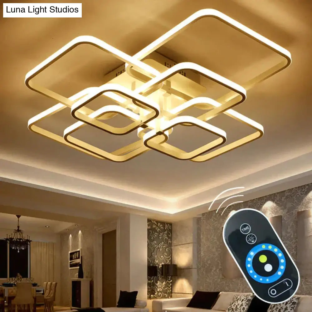 Touch Remote Dimming Modern Plafon Led Ceiling Lamp Fixture Aluminum Dining Living Room Bedroom