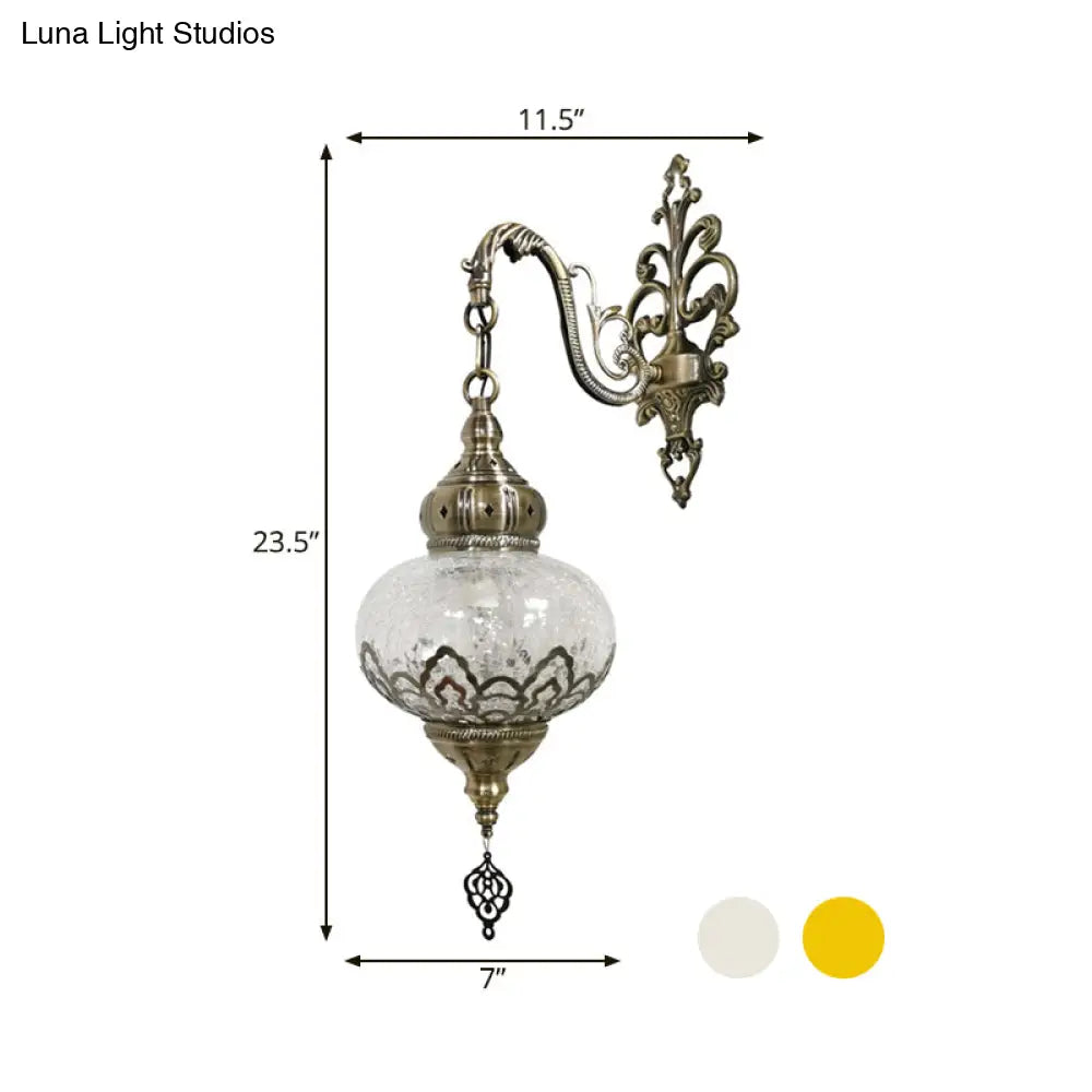 Traditional 5/7 Wide Metal Wall Sconce Light Fixture - White/Yellow Single-Bulb Mount