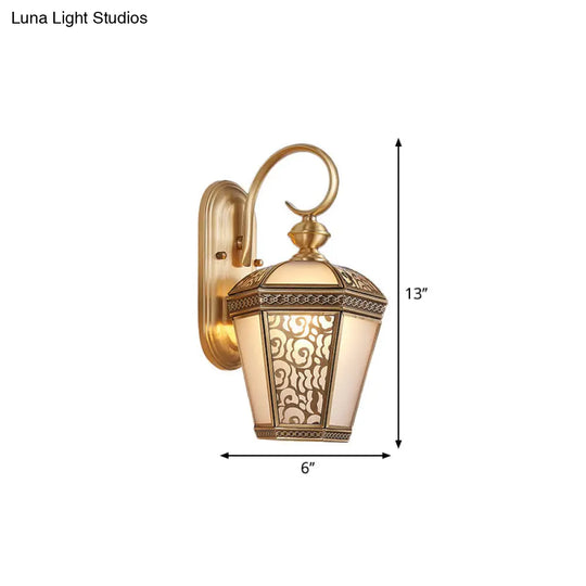 Traditional Brass Birdcage Wall Sconce With 1-Light For Foyer - 6/7.5 Wide