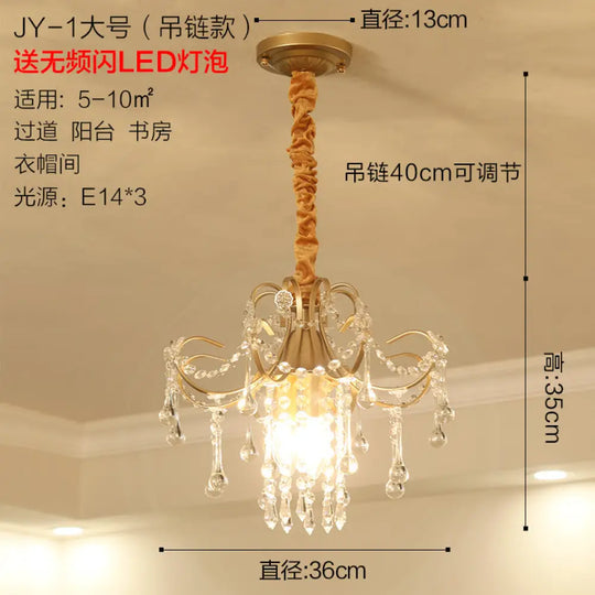 Traditional Brass Chandelier With Crystal Draping - Curved Pendant Lamp 3 Bulbs