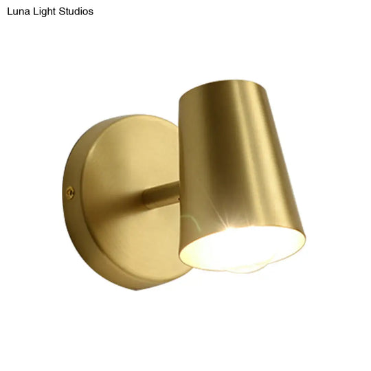 Traditional Brass Vanity Sconce For Bathroom - 1/2/3-Light Conical Wall Fixture