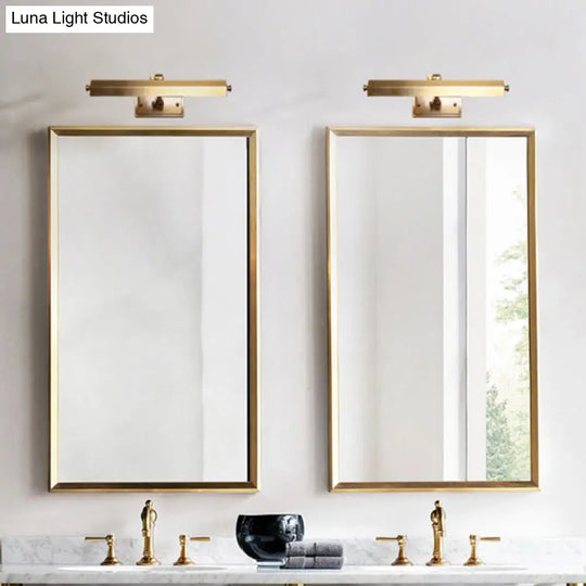 Traditional Brass Wall Sconce For Bathroom - Adjustable 2-Light Vanity Lamp