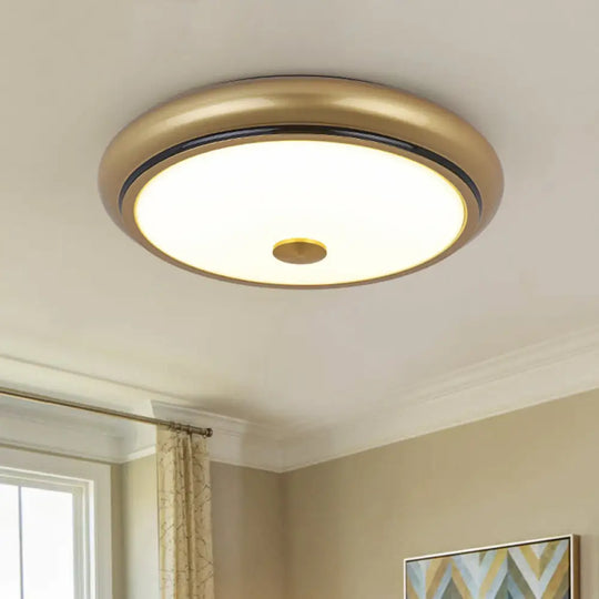 Traditional Circular Led Flush Mount Ceiling Light Fixture - 13’/16’/19.5’ Wide Black/Gold