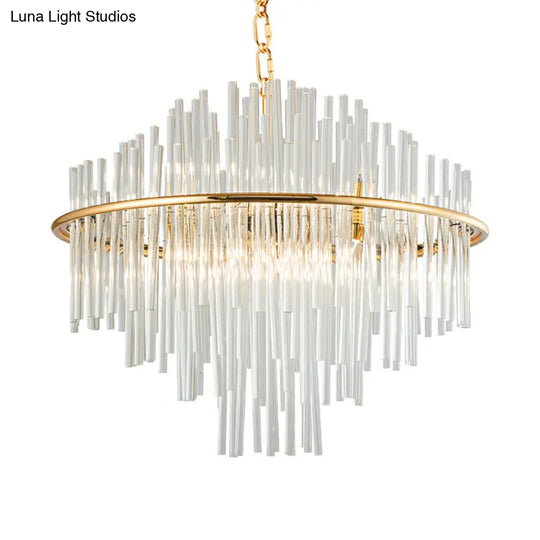 Traditional Crystal Chandelier Pendant Light - Elegant 4 Tiers Multiple Width & Options Gold