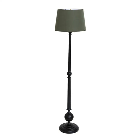 Traditional Fabric Empire Shade Standing Lamp - Single-Bulb Floor Lighting For Living Room Army