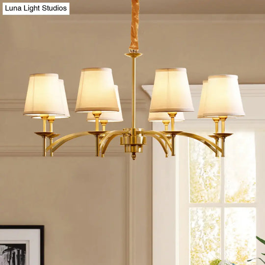 Traditional Gold Chandelier With 6/8/10 Bulb Suspension Pendant Light