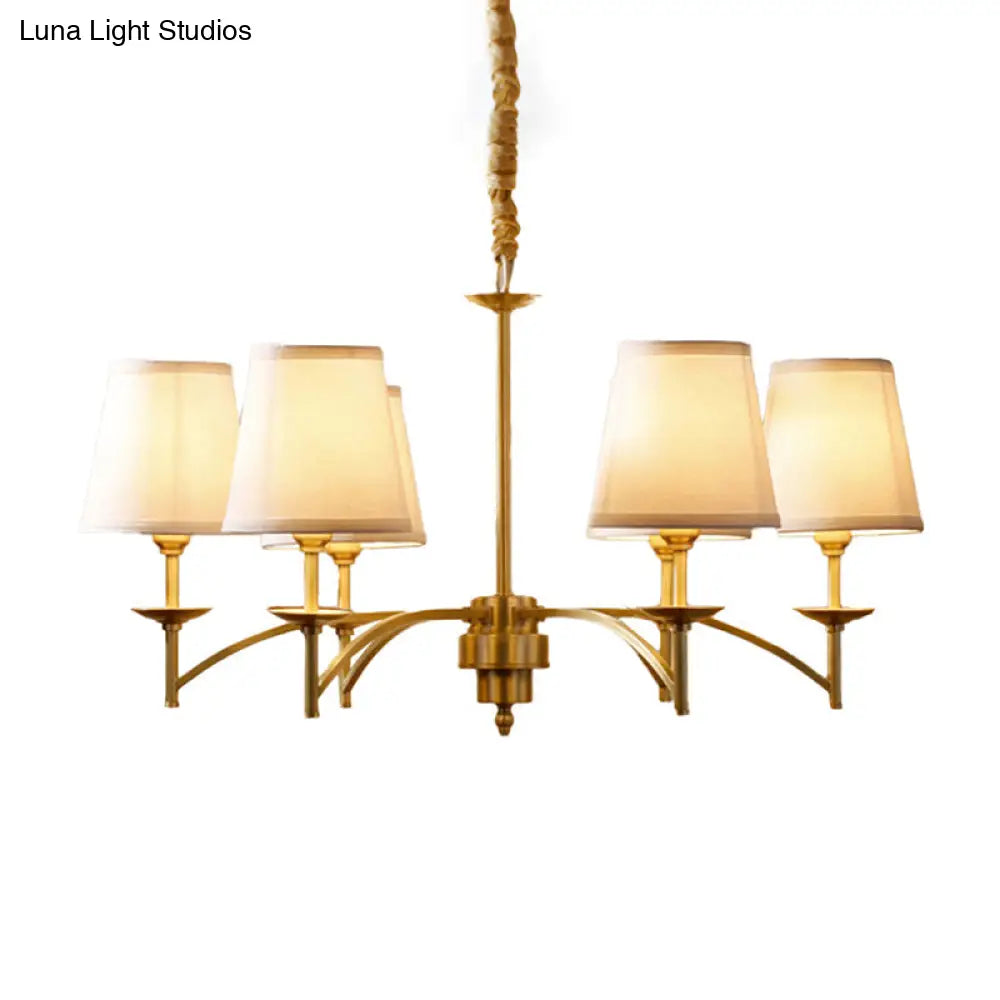 Traditional Gold Chandelier With 6/8/10 Bulb Suspension Pendant Light