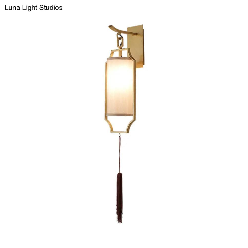 Traditional Gold Cylinder Wall Sconce Light Fixture - Perfect For Living Room Lighting