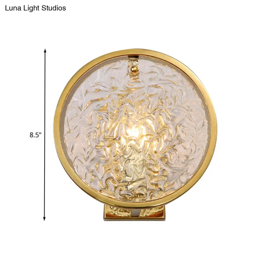 Traditional Gold Water Glass Wall Sconce For Living Room