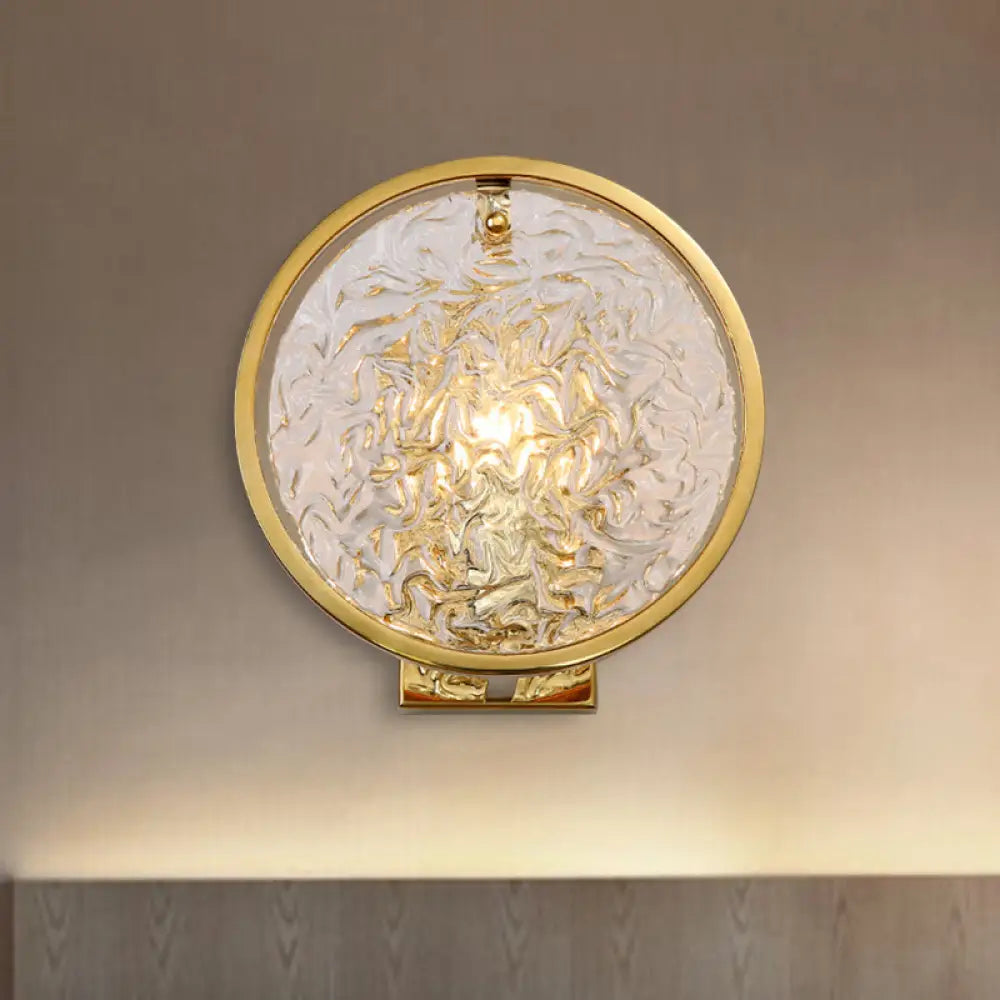 Traditional Gold Water Glass Wall Sconce For Living Room