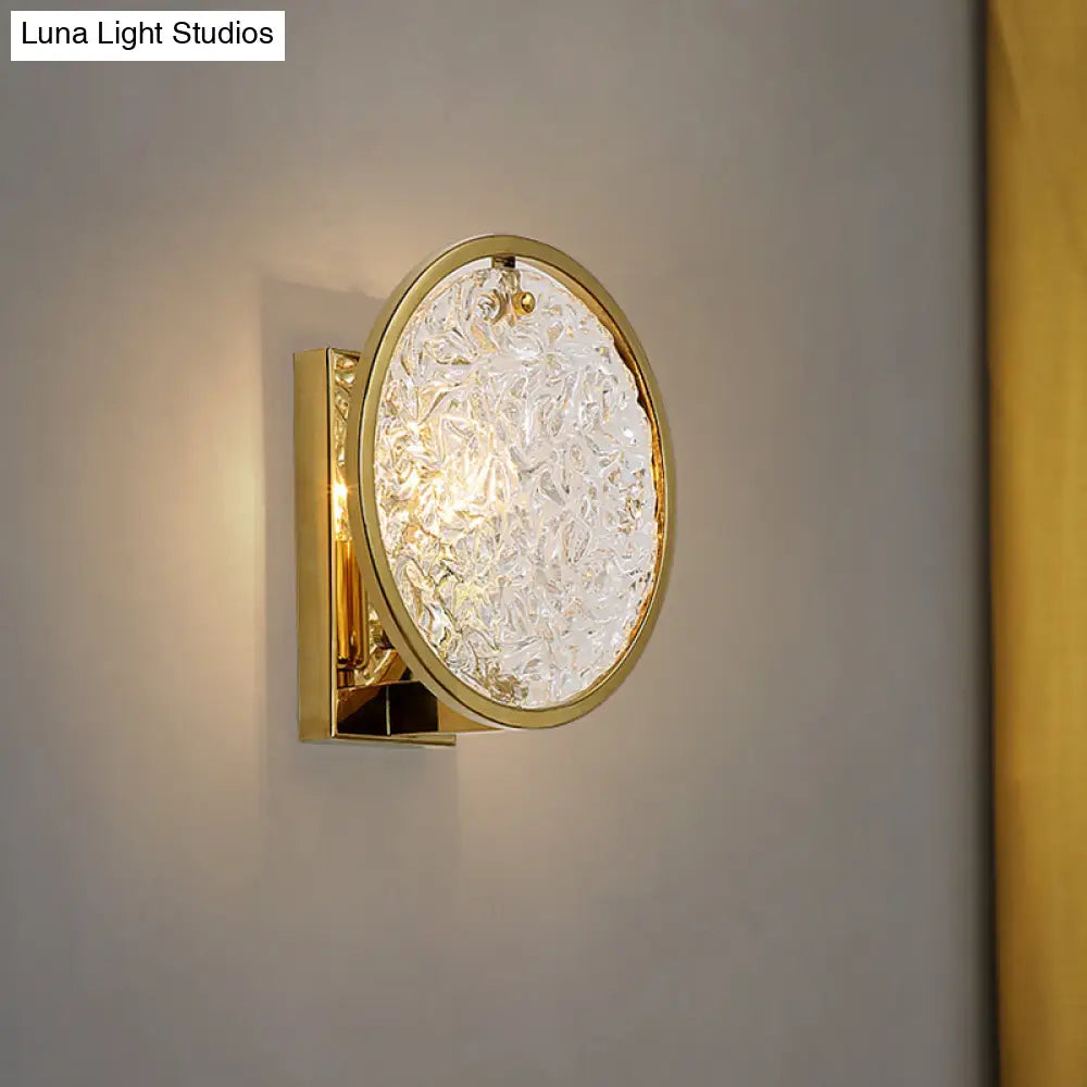 Traditional Gold Water Glass Wall Sconce For Living Room