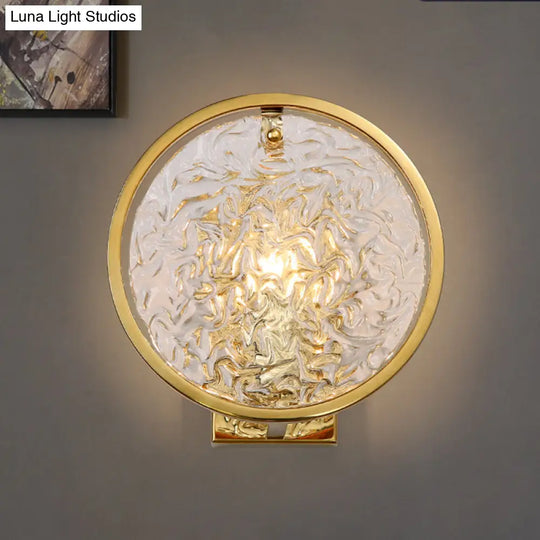 Traditional Gold Water Glass Wall Sconce For Living Room