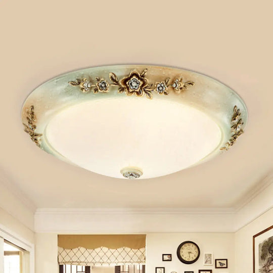 Traditional Led Dome Ceiling Light With Milky White Glass In 3 Sizes And 2 Temperatures -