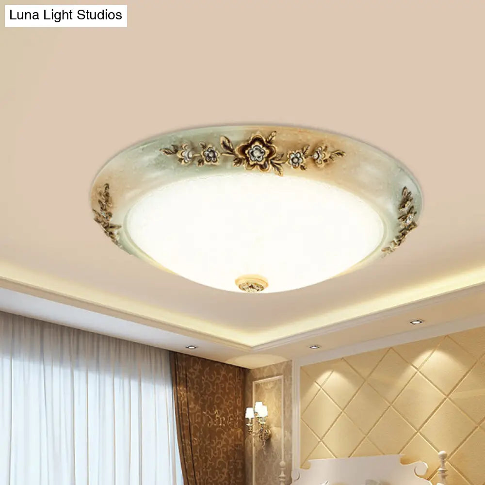 Traditional Led Dome Ceiling Light With Milky White Glass In 3 Sizes And 2 Temperatures -